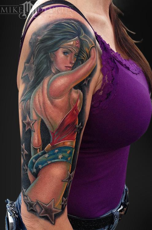 Wonder Woman Tattoo By Mike Devries Tattoonow 7285